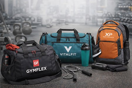Durable sports and gym bags including duffle, backpack and accessories for fitness brands