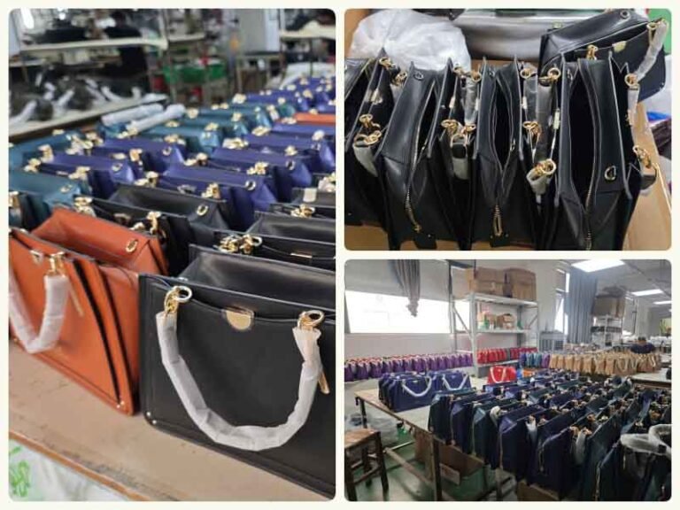 Custom genuine leather ladies handbags produced for a long-term France client private label brand