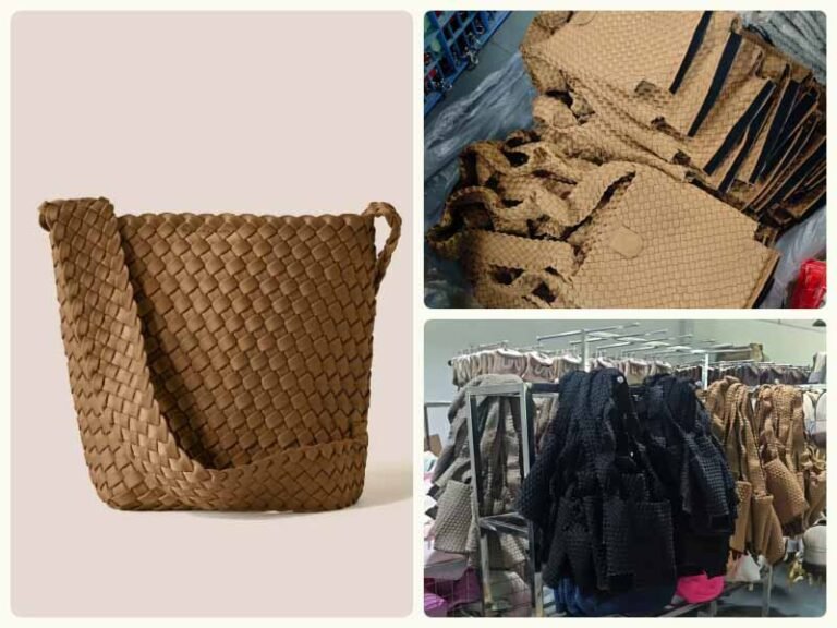 Custom woven neoprene bags produced for Argentina client with 500 pieces bulk order