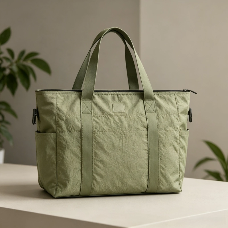 Eco-friendly RPET tote bag made from recycled plastic materials