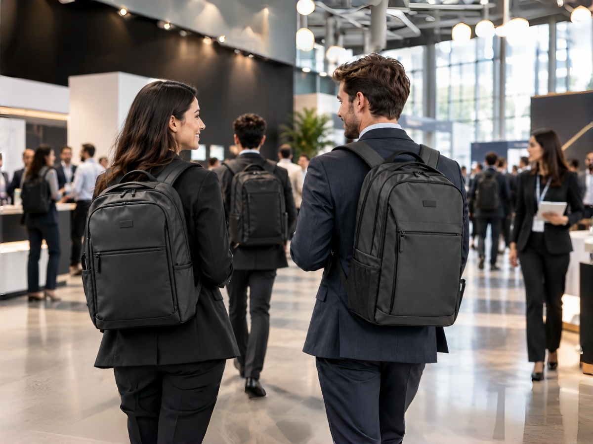 Custom backpacks used for corporate events and promotional programs